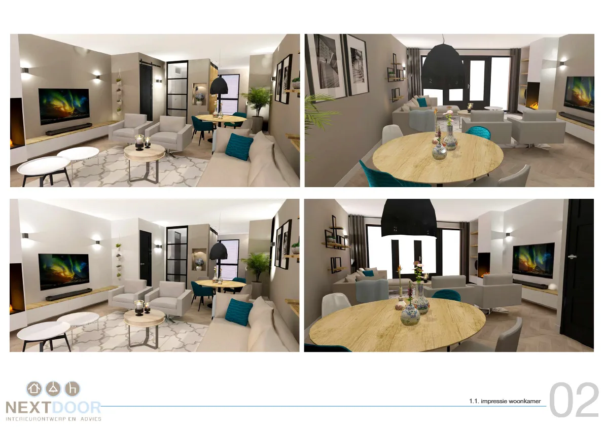 Impressie woonkamer